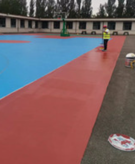 白鹭湖管理区旧篮球场地面改造翻新整改   